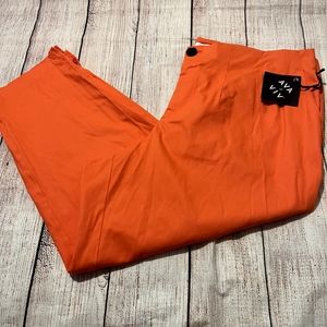 Ava & Viv women's plus size coral pink high rise tapered ankle pants. Size 22W